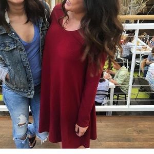 Red Long Sleeve Dress